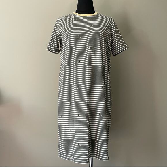 Joules Liberty A Line Jersey Stripe Bee Dress 8 - Picture 4 of 4